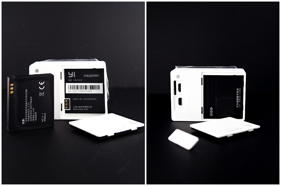 Yi - Battery and IO/microSDXC slot